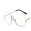 Gros-Vintage Hommes Femmes Ronde Monture De Lunettes Demi-Jante Lunettes Lentille Spectawear Noir, Or, Argent