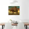 동물 코뿔소 건물 사진 오일의 giclee 벽 예술 캔버스 인쇄 벽 장식 액자 준비로 잠시 회화 가득 어두운 구름
