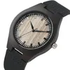 Casual Full Black Bamboo Watch Men's Sandalwood Wrist Watches Bamboo Analog Quartz Wristwatch Leather Strap Band Bracelet Clo2450