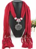 Mujeres colgantes collares bufanda hierro aleación acrílico recorte flor colgante accesorios joyas bufandas 180 * 40