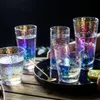 Dazzle Kleur Hamer Graan Glas Andere Drinkware Ion Plating Office Water Cup Theekopjes Binnenlandse Wijnmelk Regenboog