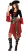 Kvinnor Halloween Piratkostnad Cosplay Hooded Costume Tillbehör Halloween Kvinna Populära Cosplay Polyeter Kläder Full Sleeve Cosplay