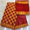 Bacia de tecido africano riche getzner bazin brode getzner dentelle tissu material de renda nigeriano de alta qualidade 7 jardas/loteYKB-1