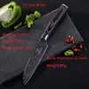 6pcs damascus pattern knife damask kitk knives chef chef wooden handle 7813584