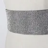 2019 Beautiful Rhinestones Crystal Women039s wide Belt metal Button Elastic Band Dress bride Belts Female Elegant Waist3625439