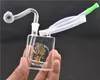 Cam şişeleme Bubbler Bongs El sigara kutusuna Nargile taşınabilir koymak brülör Su Borusu Dab Rigs Mini Pyrex Cam Bong yağı beher yapılan