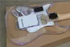 LED Light Whole Acrylic Body Electric Guitar with Floyd Rose Bridge,Maple Fingerboard,can be customized