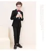 Красивый одна кнопка Шаль отворотом ребенок полный дизайнер Красивый мальчик свадебный костюм мальчиков наряд на заказ (куртка+брюки+галстук) A14