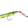 Hengjia 100 stks Vissen Lokjes Laser Spinner Lepel Artificial Aas Zachte Siliconen Shad Jig Head Jigging Aass