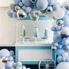 191pcs 4D Yuvarlak Folon Balon Çelenk Arch Mavi Beyaz Lateks Balonlar Doğum Günü Düğün Dekorasyon Partisi Malzemeleri Pompa Şişiricisi4941543