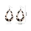 (16Pairs / parti) Snakeskin Cheetah Leather Womens Örhängen Set 2020 Polka Dot Plaid Drop Earing Hollow Waterdrop Dangles