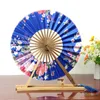 Japon Sakura Çiçek Desen Yuvarlak Yel Değirmeni Bambu El Cep Fan Kişiselleştirilmiş Düğün Misafirleri Hediyeler Hızlı DHL