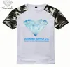 8654 s-5xl diamante di trasporto libero marca economici 12 stili o-collo stampa pannelli hip-hop t-shirt moda top di alta qualità