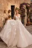 2020 Luxury Wedding Dress Lace Appliques Sheer Neck Long Sleeves Tulle Bridal Gowns with Iillusion Back Custom Made