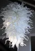 Lampen Kronleuchter aus 100 % mundgeblasenem Glas, Pendelleuchte, weiße Farbe, Glaskunst, berühmter Kronleuchter für die Hausdekoration