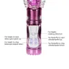 Wibratory OLO Dildo Dual Vibration Wand Butterfly Wibrator teleskopowy obracający się koraliki AV Rods G Spot Masażer Sex Zabawki dla kobiet Y191026