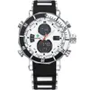 Weide Mens Top Luxury Brand Men Watch Quartz Watch Аналоговые водонепроницаемые армии спортивной армии военные силиконовые браслетовые часы Clock2166