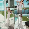 Kristal Tasarım 2019 Seksi Mermaid Gelinlik robe de mariage Tam Dantel Aplike Gelin Törenlerinde Spagetti Kayışı Sweep Tren Gelinlik