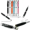 Metal Pen USB فلاش حملة مع الليزر الأحمر الأبيض الأزرق ضوء فلاش ذاكرة ذاكرة عصا 4 جيجابايت 8 جيجابايت 16 جيجابايت 32 جيجابايت 128GB القلم محرك المعلم هدية