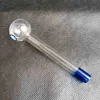 Kleurrijke glazen olie brander pijp Pyrex gebogen glazen bong waterpijpen met verschillende balancer dot feet 2 typen voor bubblers hookahs bongs verkoop