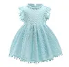 Dziewczyny Dresses Kids Designer Ubrania Tassel Koronki Księżniczki Sukienki Solidna Hollow Dress Party Summer Dress Dance Tutu Casual Moda Dress B6109