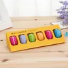 Boîte d'emballage de macaron de 5 couleurs Boîtes à gâteaux Boîtes de macaron faites maison Emballage de papier au détail Boîte de papier intérieure Boîte transparente à l'extérieur 23 * 9.8CM