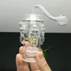 Tuyaux de fumée Narguilé Bong Verre Rig Huile Eau Bongs Classique Vente Chaude Squelette À Quatre Côtés Bouteille De Fumée En Verre D'eau