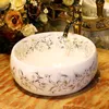Chiny Artystyczne ręcznie robione ceramiczne umywalka Lavobo Okrągły Counter Top Decoration Art Basin