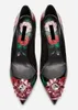 Verzending Stiletto High Diamond Free Heels Pillage Pointed Tenes Paisley Gedrukte Rose Flowers Dress Shoes Feest Weddi