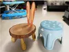 Creative wooden small bench children's Furniture solid wood shoes stool rabbit stools Zakka rural style living room decoration