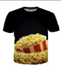 Nieuwste Mode Heren/Dames Popcorn Zomer Stijl Tees 3D Print Casual T-Shirt Tops Plus Size BB093