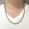 high quality gold silver stainless steel fashion mens cool rope chain necklace 5mm 24 inch .holiday gifts
