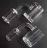 DHL 4mm thick Clear Bottom 10mm 14mm 18mm Quartz Banger Nail with quartz insert bowl Colored Luminous Terp Pearl and spinning carb cap