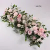 50cm diy花列acanthosphere roseユーカリのウェディング装飾花ローズ牡丹ハイドガニー植物のミックス花のアーチ造花列