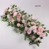 50 cm DIY flor linha Acanthosphere Rose decoração de casamento Eucalipto flores rosa peônia hydrangea mistura de plantas arco flores artificiais fileiras