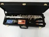 Yanagisawa S-992 Professionell nivå Ny Straight Japan Silverpläterad Sopran Saxofon BB Musikinstrument Sax med väska