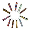 Wristband Nyckelringar Blommigryckt nyckelkedja Neopren Key Ring Wristlet Keychain Party favör 11 Design Partihandel