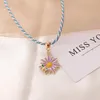 2020 Bohemian Cute Daisy Bee Charms Pendant Necklace for Women Gilrs Sunflower Friendship Necklace Fashion Jewelry