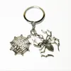 2020 Modeschmuck Mini-Schlüsselanhänger, Spinnen-Schlüsselanhänger, Spinnennetz, Schlüsselanhänger Silber Dres S elegant Diy handgemachtes Geschenk A322