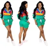 Новые Летние Мода Женщины Hoodie 2 Piece Set Tougsuit Топ с Шортами Спортивная одежда Спортивный Размер S-3XL