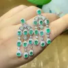 CoLife Jewelry 100% Natural Emerald Drop Earrings for Wedding 20 Pieces Real Emerald Earrings 925 Silver Wedding Jewelry