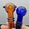 Tubo bulloso de dos ruedas de color Bongs de vidrio Quemador de aceite Tubos de agua de vidrio Plataformas petroleras Sin fumar