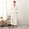 Man and Woman Flannel plus size bath robe Winter long bathrobe dressing gown womens robes sleepwear female sexy pajamas cotton