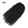 Bohemian Curly Crochet Braids Faux locs Hair 18inch 24 Strands Ombre flätning Extensions Syntetiska dreadlocks Hair6182477