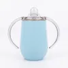 Gobelet Sippy 10 oz biberon en acier inoxydable gobelet avec poignée tasse de voyage étanche isolée sous vide 12 couleurs bouteille d'eau pour enfant