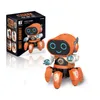 Electric Dance Six Claw Octopus Robot Kids Toys Electronic Pets Colorful LED Lights& Various Music Walk Flexibly Universal Wheel Christmas Kid Birthday Gifts 2-1