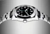 أفضل Menes Watch Watch Exp Air King Series 116900 و 216570 Black 40mm Dial الحركة الميكانيكية أوتوماتيكية 316 ساعات مصمم نخالة الصلب