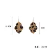 Pendientes Druzy con estampado de leopardo y flores geométricas de Color dorado a la moda, pendientes colgantes Druzy con borla de concha de abulón para mujer, joyería de marca