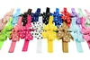 40pcsLot 315inch Cute Bowknot Hair Bands For Kids Girls Handmade Dot Printed Bow With Elastic Band Hair Accessories 6165454300