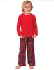 Nyaste julpyjamas Family Look Christmas Grid tryckta kläder Set Home Pyjamas Outfits Family Matching Clothing Set Matchi2227345